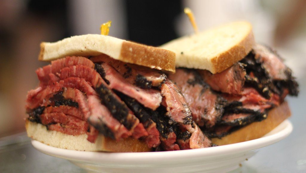 Pastrami sandwiches are one of the most famous foods in New York City