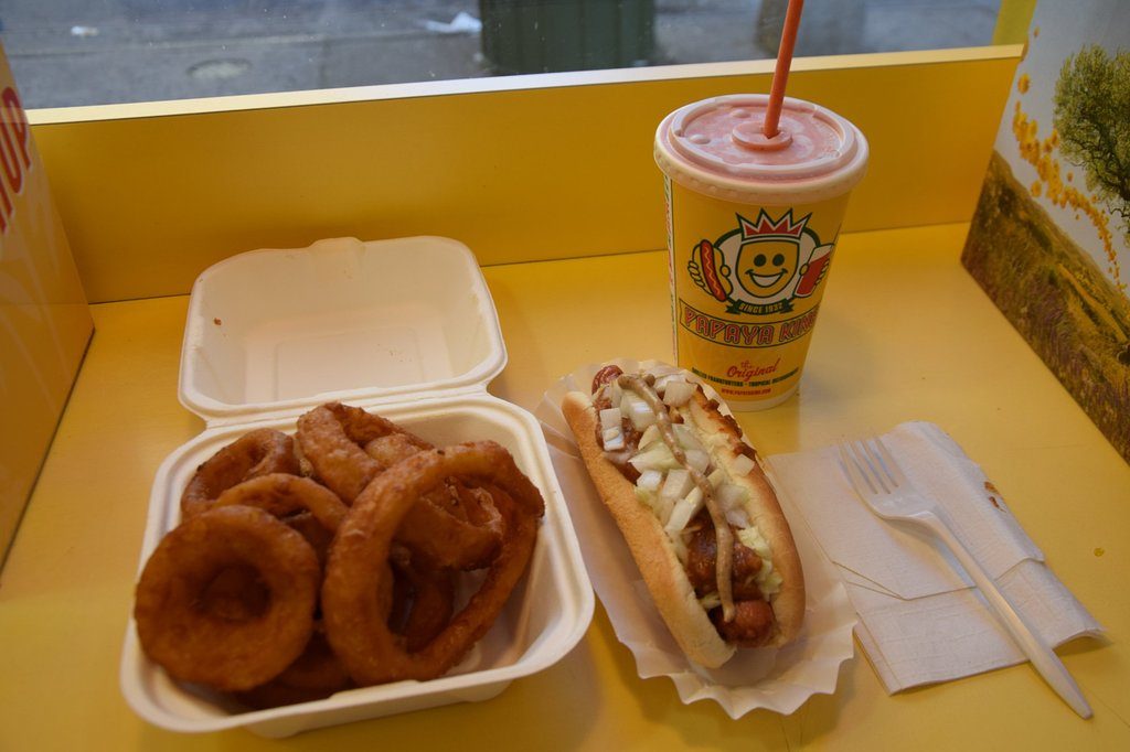 Hot dog sausage is one of the most popular American foods in New York City