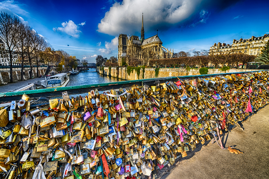Locks at pont des arts symbolize love for ever, december 1, 2012 in paris.