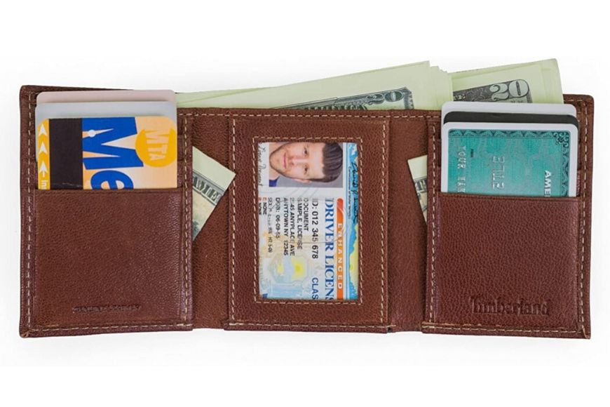 Timberland Genuine Leather RFID-Blocking Trifold Security Wallet.