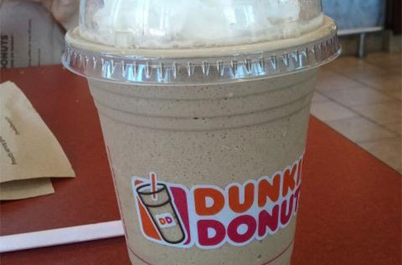 Dunkin' Donuts Frozen Caramel Coffee Coolatta with Cream