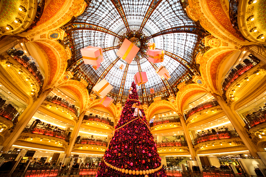 The christmas tree at galeries lafayette