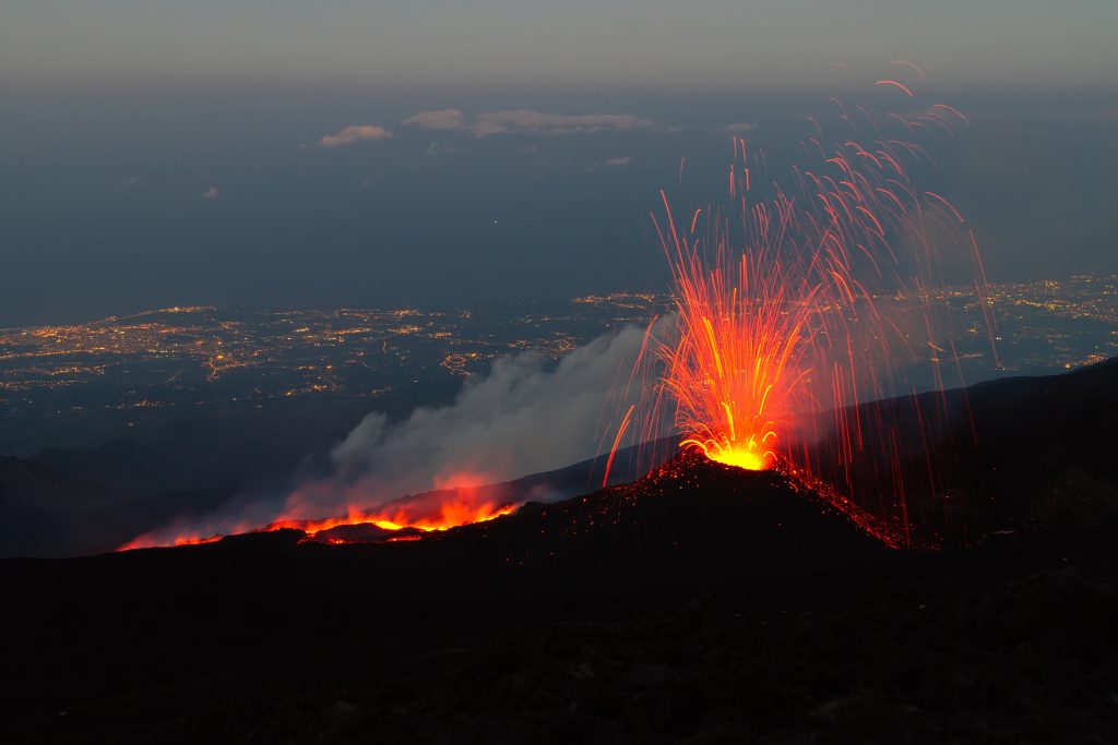 volcanic explosion