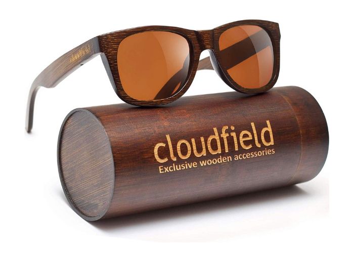 bamboo sunglasses and case