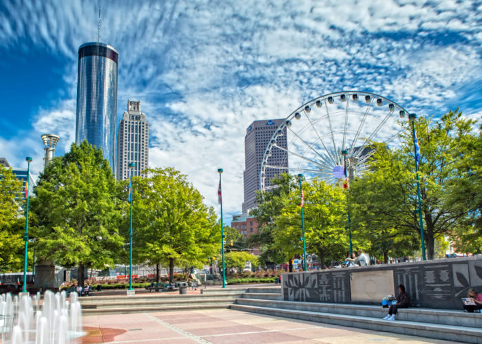 Skyline of Atlanta, Georgia from Centennial Park
