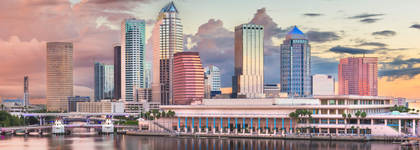 Tampa, Florida skyline at dusk