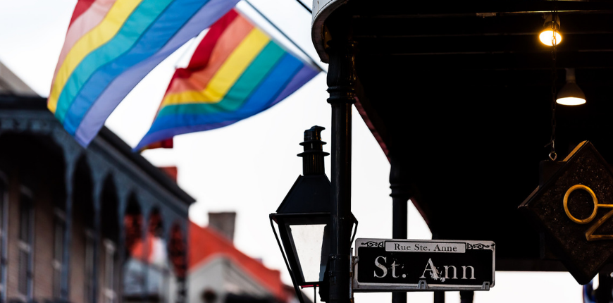 new orleans louisiana rainbow flags