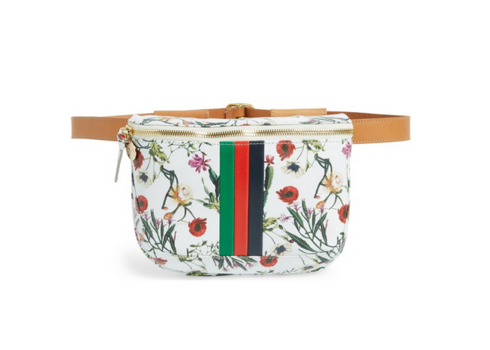 Floral leather supreme fanny pack