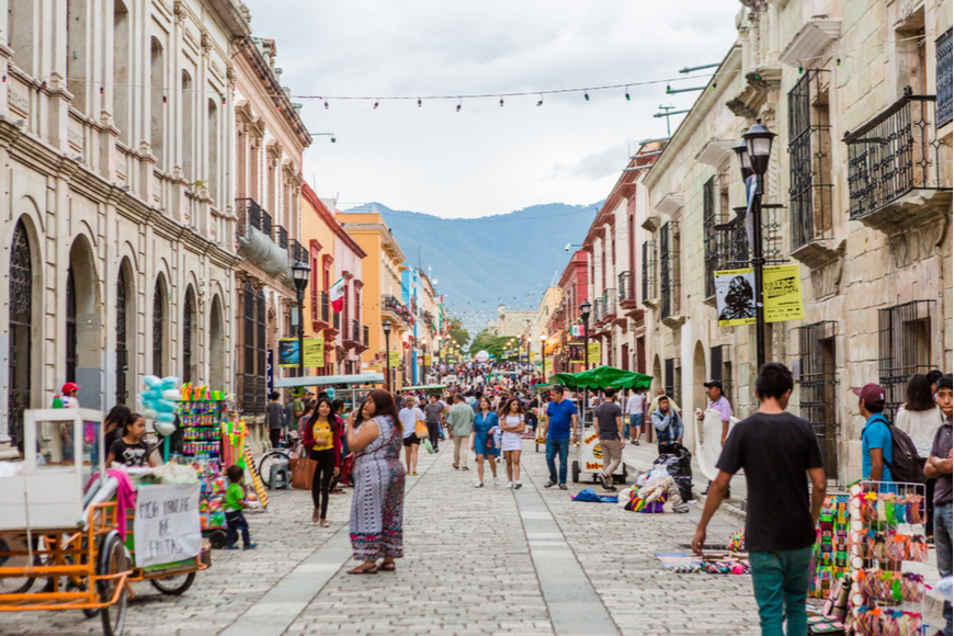 Oaxaca City Street Mexico.
