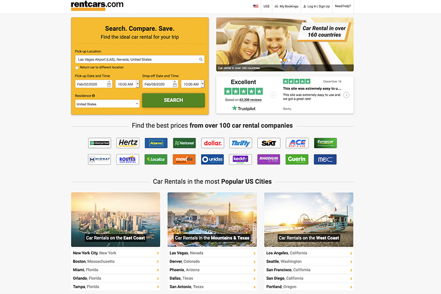 rentcars screenshot.