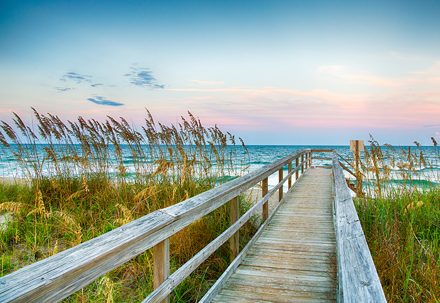 boardwalk onto kure beach