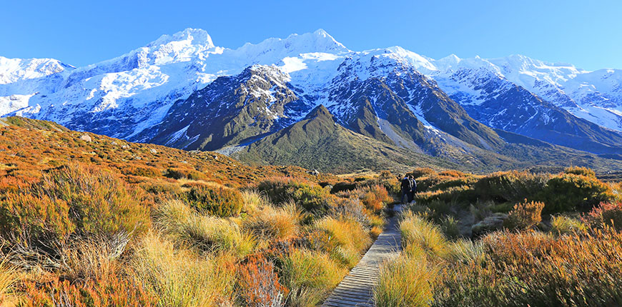 Mount Cook Nový Zéland.