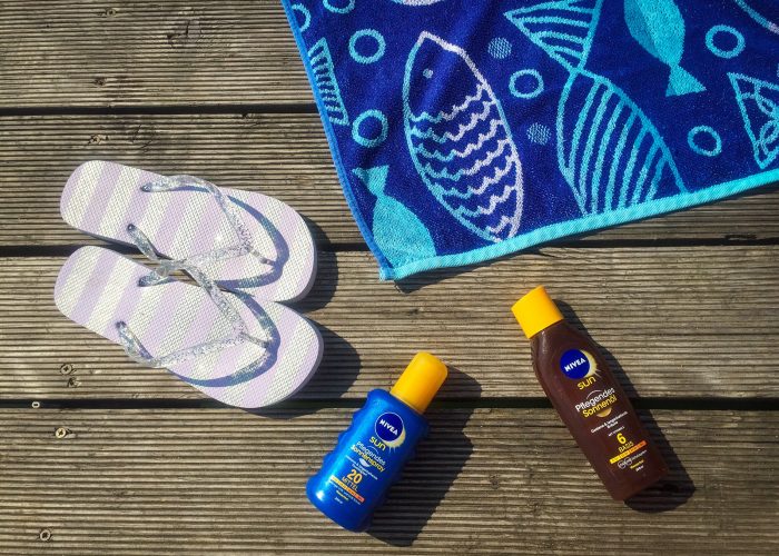 sunscreen on boardwalk