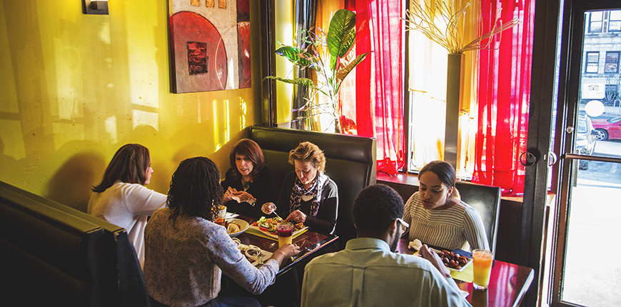 diners at kilimandjaro restaurant philadelphia.