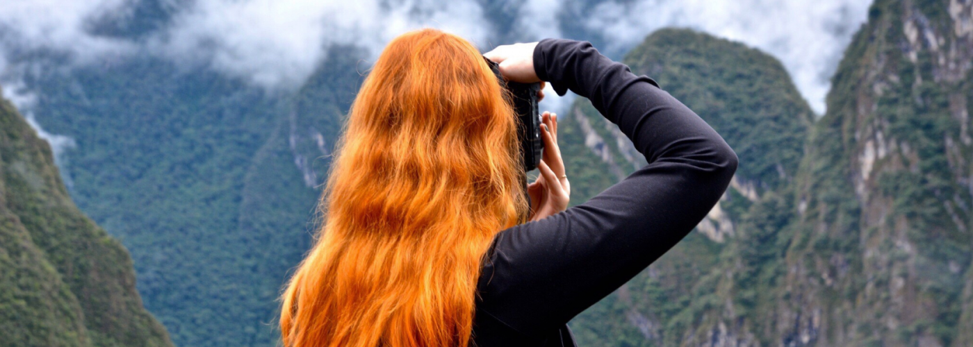 redhead photographer Andes mountains.