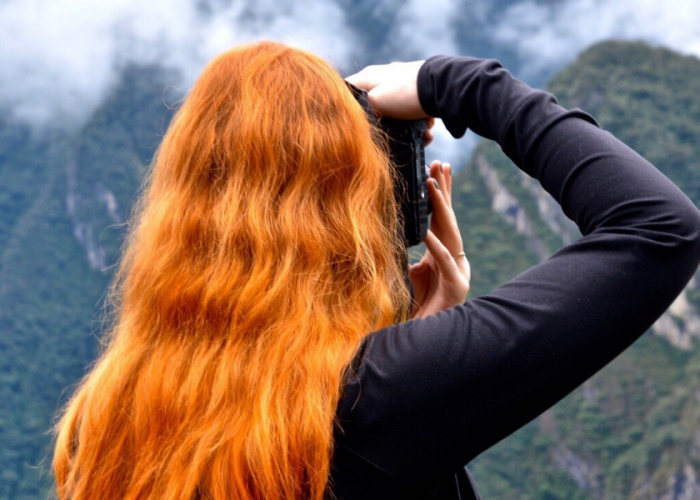 redhead photographer Andes mountains.