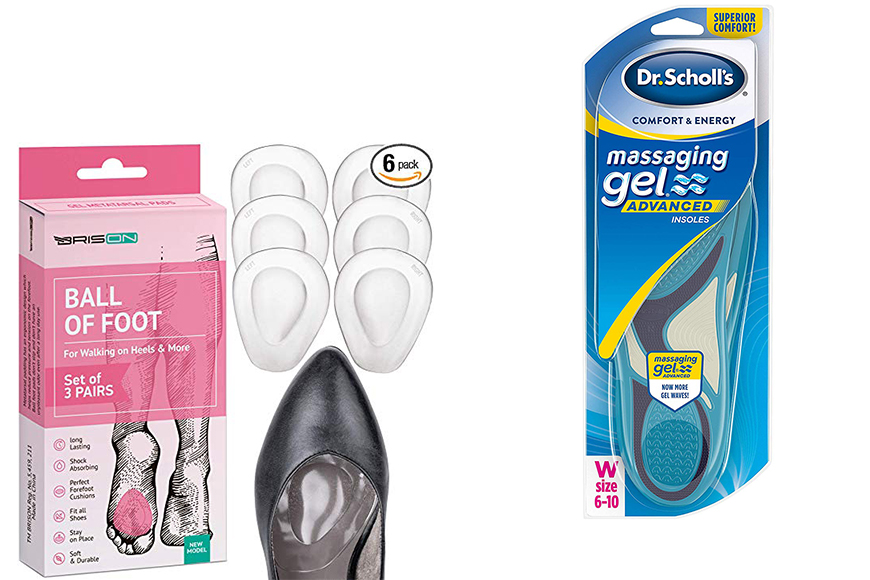 gel inserts for travel-friendly shoes.