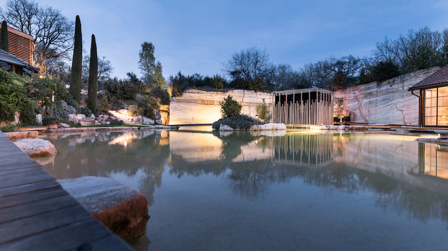 saunas and pond at adler spa resort thermae