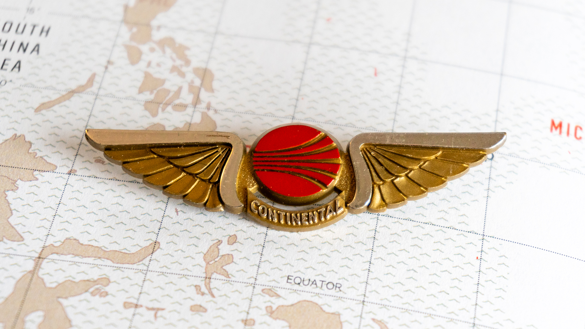 Vintage Delta Airlines Junior Flyer Gold Plastic Wings Pin