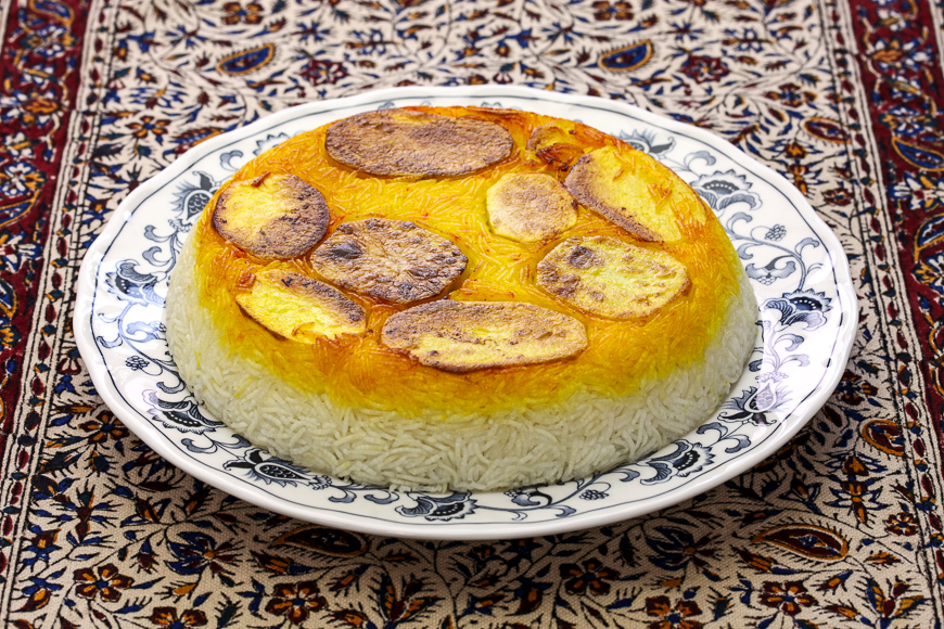potato tahdig, iranian cuisine