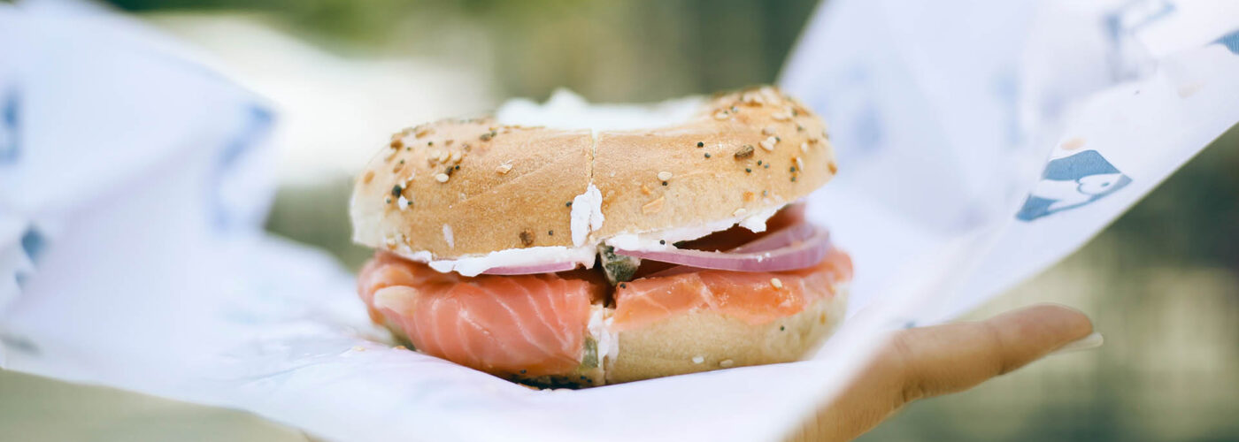 bagel with lox.