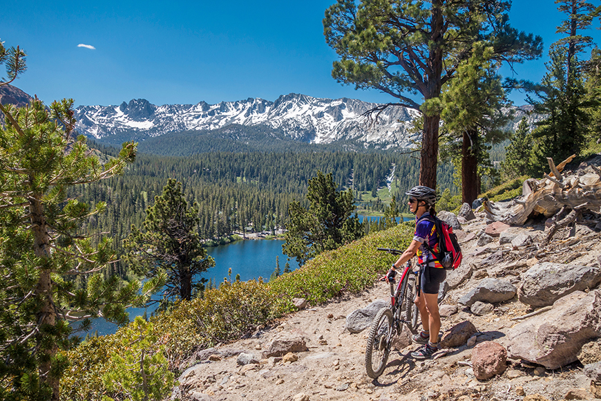 mountain biker twin lakes california.