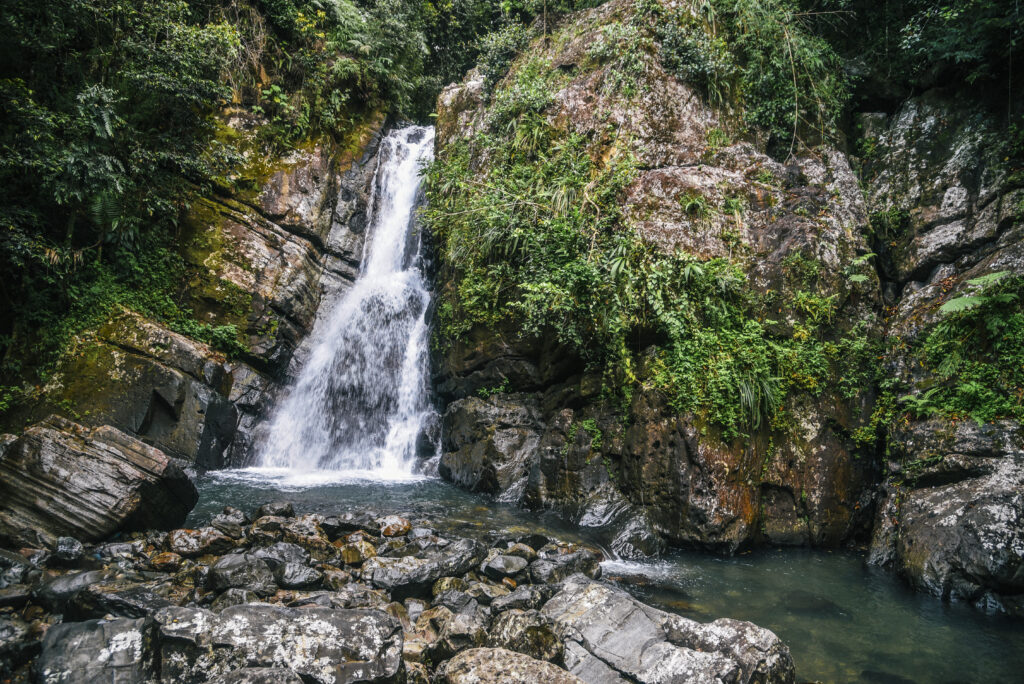 La Mina Falls in El Yunque National Forest in Puerto Rico