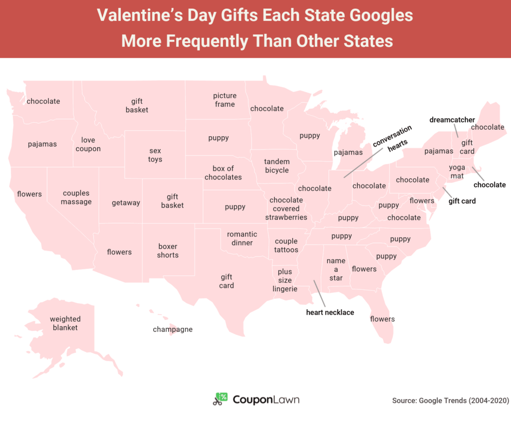 Valentines Gift Map