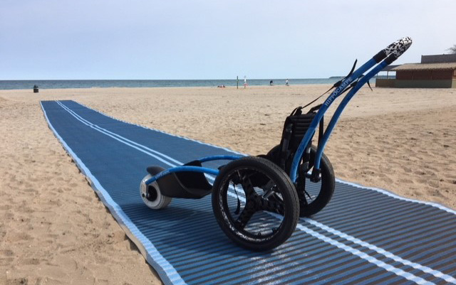 Beach wheelchair at Bradford Beach