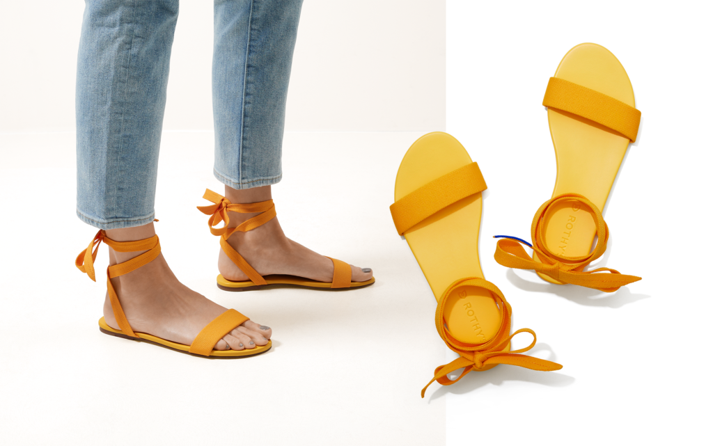 Wrap Sandal in Canary Yellow