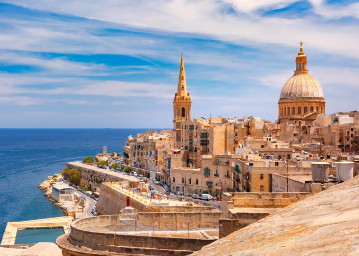 Domes and roofs of Valletta, Malta