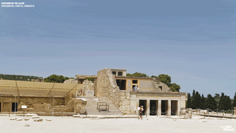Knossos Palace, Greece reconstruction GIF