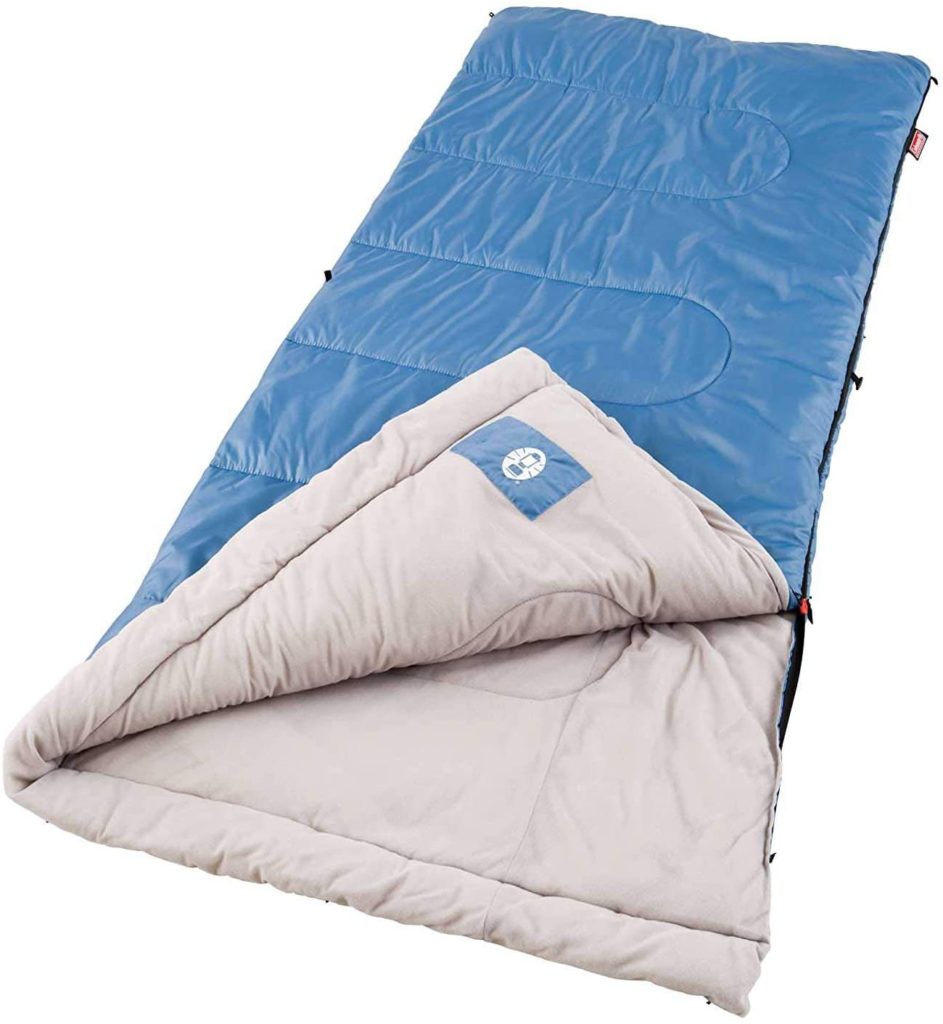 Coleman Sun Ridge 40°F Warm Weather Sleeping Bag, Blue