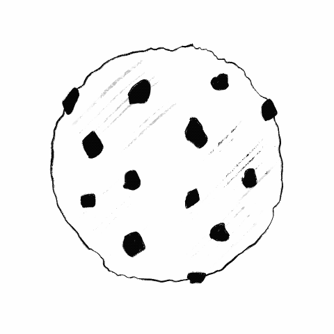Drawn GIF of a cookie being eaten