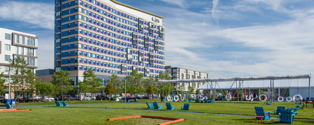 Exterior of the Aloft Boston Seaport District