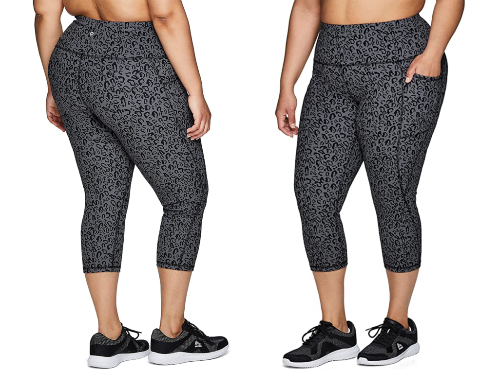 RBX Active Plus Size High Waist Capri Leggings with Pockets