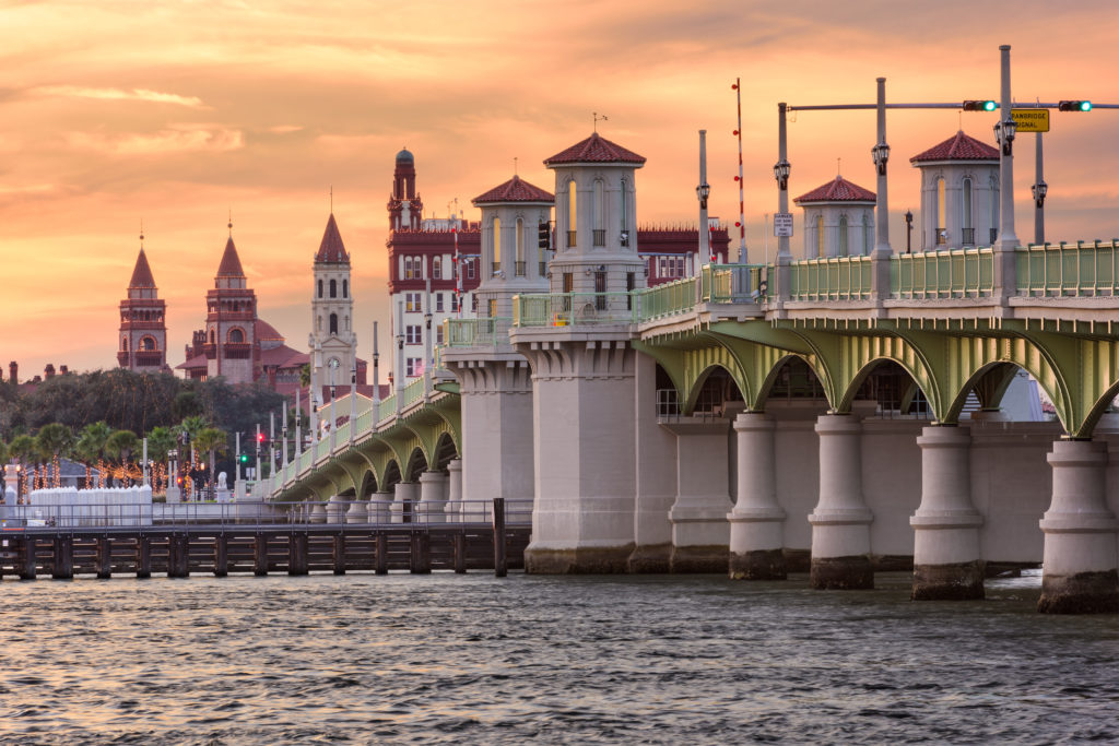 Bridge over water in St. Augustine, Florida