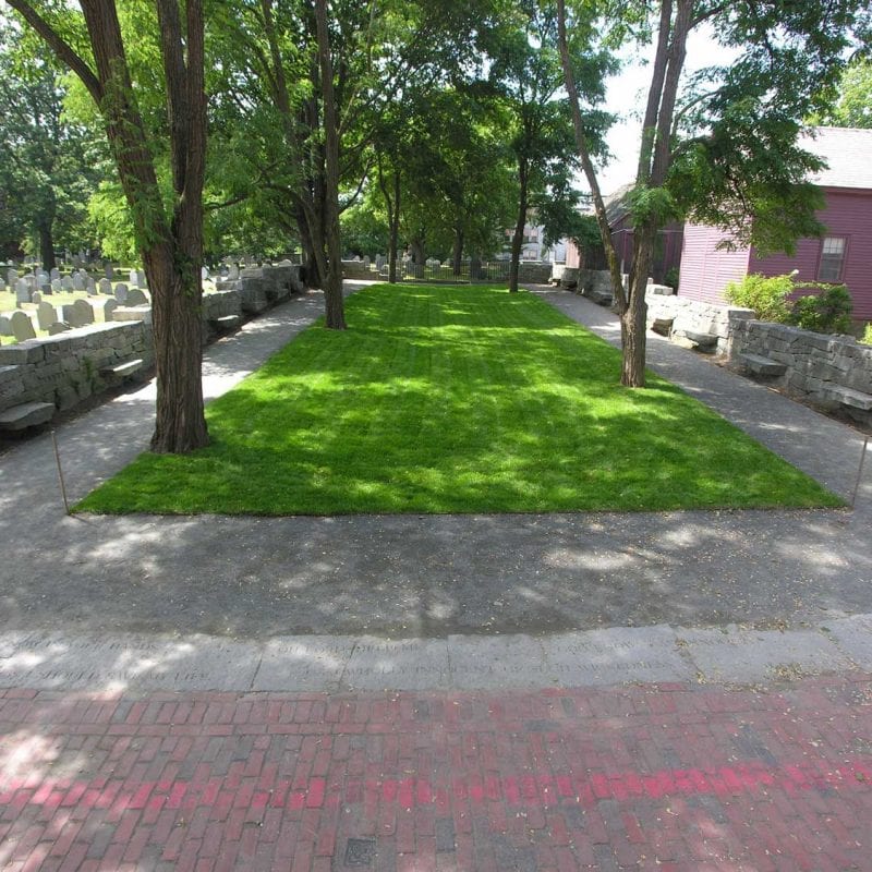 The Salem Witch Trials Memorial in Salem, Massachusetts