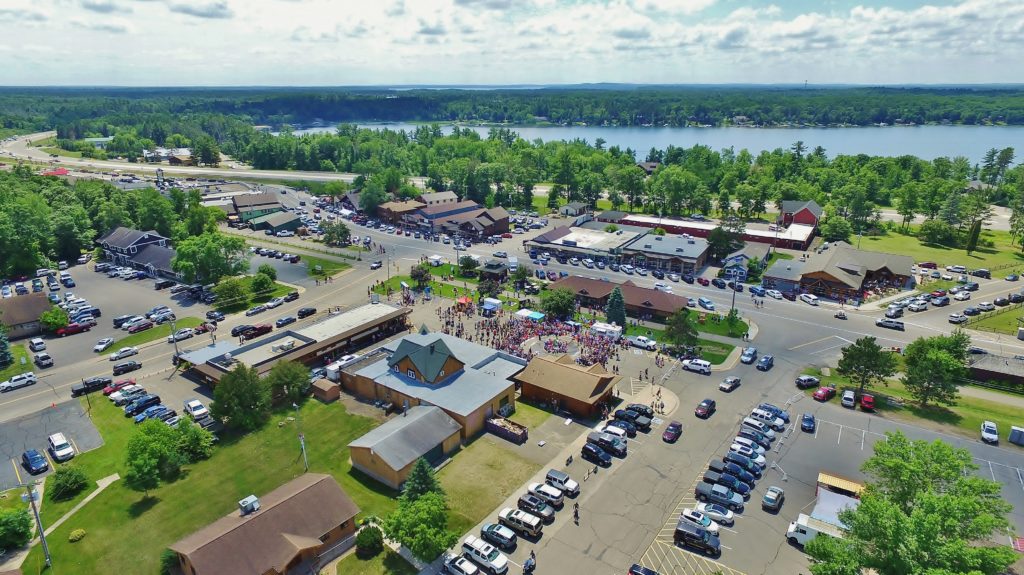 Aerial view of Nisswa, Minnesota