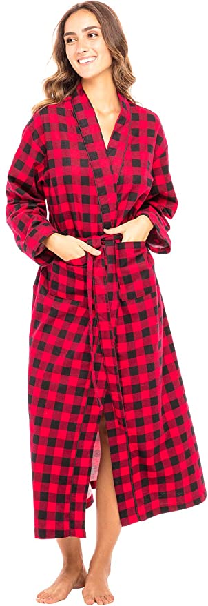 Alexander Del Rossa Lightweight Cotton Bathrobe