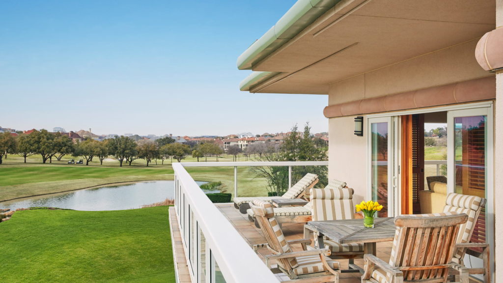 View from balcony at the Four Seasons Dallas at Las Colinas-Irving 