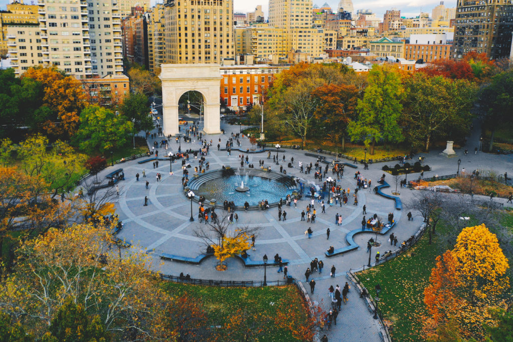 Washington square park in Greenwich village