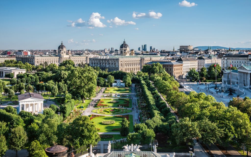 Aerial view of Vienna, Austria