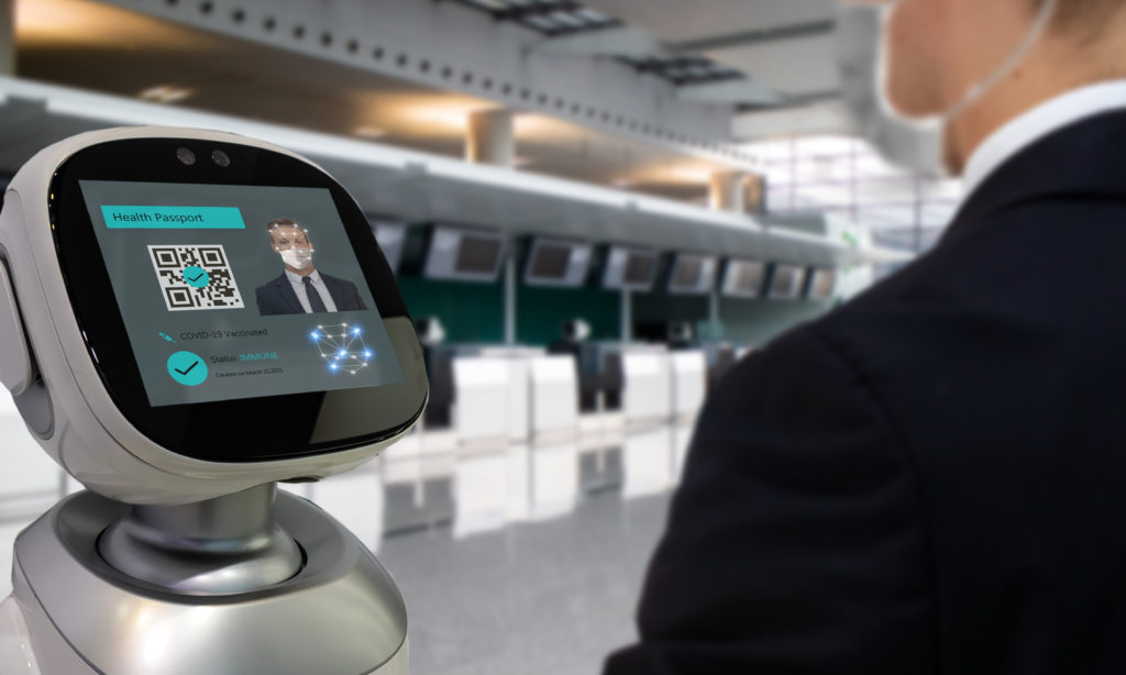 Concept of facial recognition technology in the hospitality industry