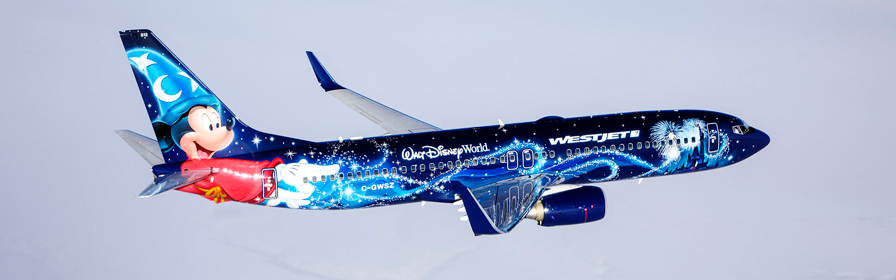Disney Magic jet from WestJet