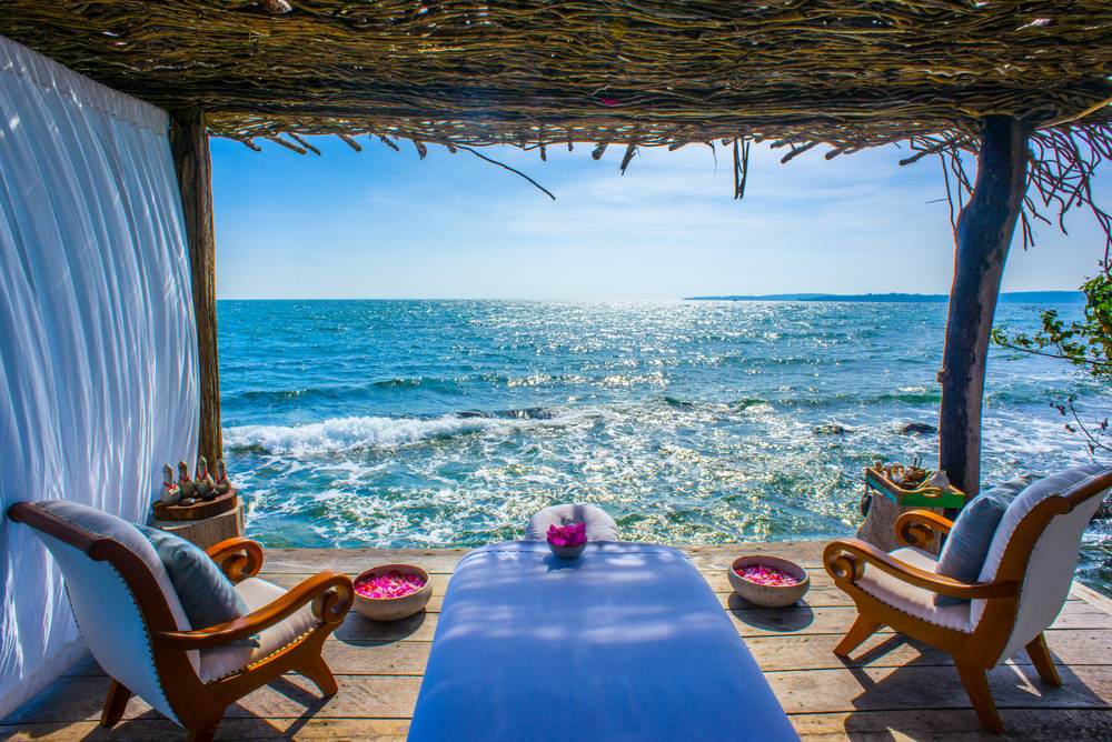 View from the deck of the overwater spa at Song Saa Private Island