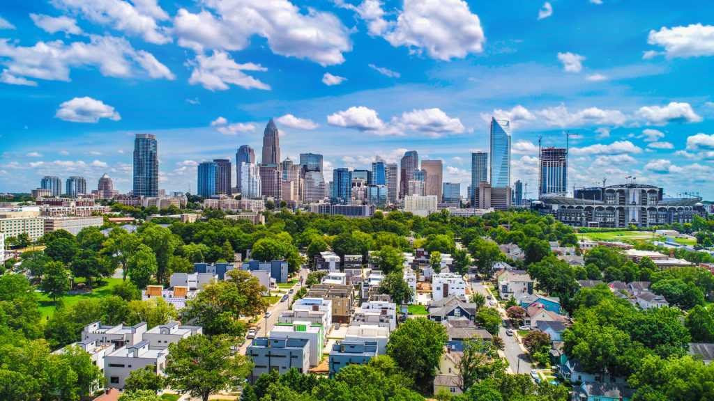 Aerial view of Charlotte, North Carolina