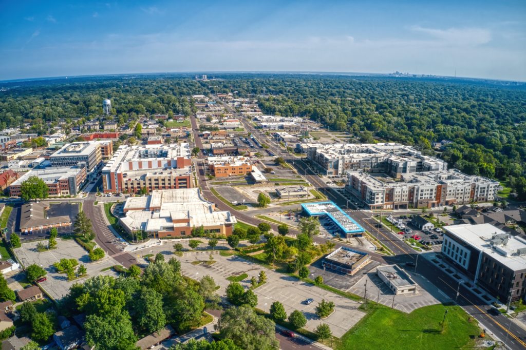 Aerial view of Overland Park, Kansas