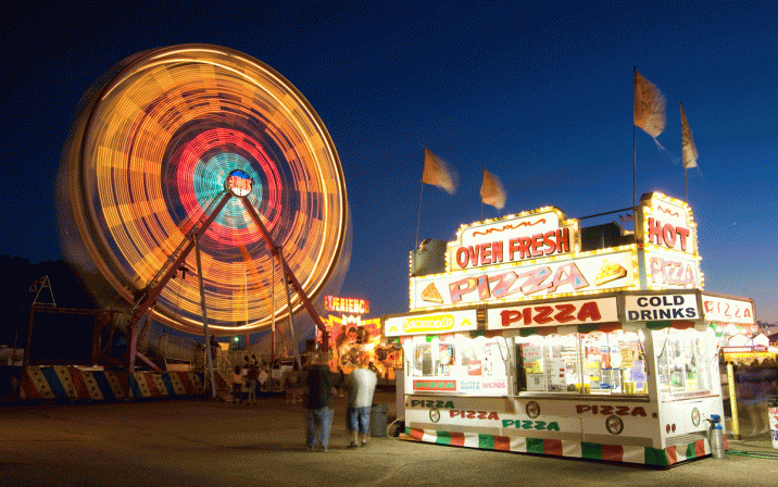 Ferris Wheel and snack stand at the Colorado State Fair