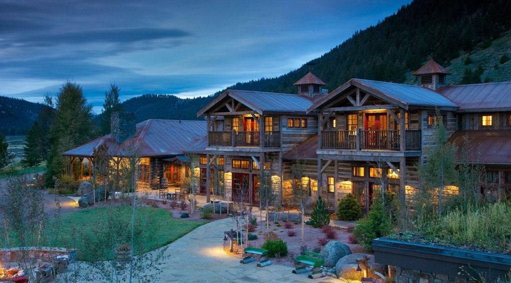 Exterior of the Granite Lodge at The Ranch at Rock Creek, Montana